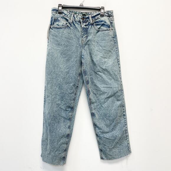 wild fable Denim - Wild Fable Women's Vintage Style High Rise Straight Leg Raw Hem Jeans Size 8